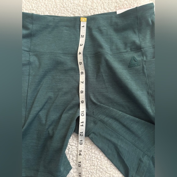 Reebok Women's Dark Green Bike Shorts - Picture 6 of 8
